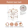 Grzechdy komórki dziecięce grzechotki łóżeczko Mobile Toy Cotton Rabbit wiselant Bell Bell Rotating Music Grzechotki do projekcji drewniane zabawki 230612
