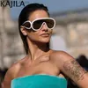 Y2K Sports Punk lunettes de soleil femmes hommes une pièce lunettes de soleil pour dames 2023 marque de luxe surdimensionné Steampunk lunettes lunettes UV400 L230523