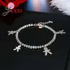 Charm Armbanden Echt 925 Sterling Zilver Zirconia Roman Mensen Ontwerp Armbanden Verjaardagsfeestje Geschenken Hot Selling Voor Vrouwen Meisjes Z0612