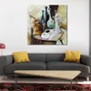 Abstract Canvas Art Coffee Mill dipinto a mano arredamento moderno per ingresso