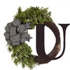 Fleurs décoratives 26 lettres anglaises porte d'entrée guirlande Art artisanat fête décoration accessoire pour Festival année mariage