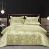 Bedding sets New satin jacquard beding set luxury printing Textile duvet cover set king size Double bed bedspreads bed sheets and cases Z0612