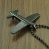 Pendant Necklaces Punk 316L Stainless Steel Black Plated Air Plane Aircraft Choker Necklace Jewelry For Gift