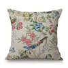 Almohada clásica Morris patrón Rosa flor motivo decoración del hogar arte algodón Lino sofá silla funda elegante cubierta