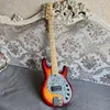 Sällsynt musikman 5-strängar Electric Bass Guitar Vintage Sunburst Body 20 Frets Maple Neck and Fretboard Chrome Hardware