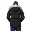 Дизайнерская куртка-пуховик, зимние мужские пуховики, Veste Homme, уличная верхняя одежда Jassen, толстовка с капюшоном из натурального меха койота Fourrure Manteau280W