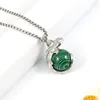 Pendant Necklaces Natural Stone Necklace Turquoise Aventurine Metal Chain Lizard Ball Healing Crystals Charms For Women