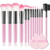 Makeup Tools 13 Pcs Pink Brushes Set Foundation Blush Powder Eyeshadow Lip Blending Beauty Tool Cosmetic with 2 Podwer Puff 230612