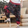 Herenbroeken Heren Dames Baggy Harembroek Hiphop Joggers Causale Losse Broek Aladdin Kruis Wijde Pijpen Katoen Linnen Broek Pantalones Hombre 230612