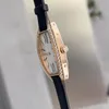 Women’s Diamond Watch تصميم برميل مستطيل مع حركة الكوارتز السويسرية Super relear