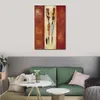 Peinture à l'huile figurative abstraite sur toile Girl Friends Ii Artwork Contemporary Wall Decor