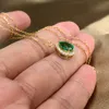 Подвесные ожерелья горячая тенденция зеленая вода капля Cz Колье модные украшения для женщин
