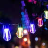 Strings 10led 20led RGB Bulb String Lights IP65 Waterproof Vintage Fairy For Indoor Outdoor Garden Christmas Party Wedding Decor