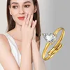 Eheringe Größe ändern Kubikzirkonia Ring Tropfen Wasser CZ Stein Marke Verlobung einstellbar für Frauen Geschenk