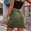 Skirts Casual Goods denim Tights Solid Short Pockets Fashion Street Clothing Women's Summer Skiing Jupe New G220606