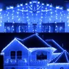 Cordes décoration de noël 2023 lumières LED étanche 5M Droop 0.4-0.6m extérieur glaçon chaîne pour jardin année 2024