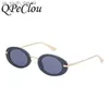 2022 Novo Vintage Steampunk Pequeno Oval Óculos de Sol Feminino Moda Punk Óculos de Sol Feminino Masculino Tons Coloridos Oculos De Sol L230523