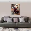 Large Abstract Canvas Art Latin Dancing Hand Painted Oil Painting Statement Piece for Home