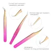 Makeup Tools 2 3 7st 3D Eyelash Pincezers Volym Set Lashes Extension Rostfritt stål Exakt Non Magnetic Eyelashes 230612