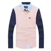 Mens Casual Shirts Faconnable Camisa Long Sleeve Men Brand Social Homme Shirt Hombre Masculina Chemise Tops M-xxl