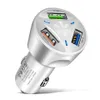 Biltillbehör Mobiltelefon 7A Snabbladdning 3.0 Dual Car Charger USB 5V7A 60W 3 Port Fast Charger för smartphone