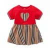 Baby Romper Zomer Baby Meisjes Jurk Leuke Plaid 100% Katoen Korte Mouw Kinderen Meisjes Prinses Jurk Kinderkleding