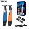 Kemei Professional Electric Shaver för män laddningsbara skägg trimer vattentät rakknivar rakmaskin grooming ansiktsvård l230523