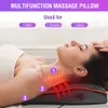 Massaging Neck Pillowws Electric Heating Massage Pillow Shoulder Back Kneading Neck Massager Health Care Relaxation Equipment Muscle Pain Relief Home 230609