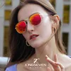 Kingseven 2022 Klassiska reflekterande solglasögon Män hexagon retro solglasögon rostfritt stål Eyewear Oculos Gafas de Sol Shades