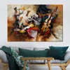 Abstract Music Canvas Art Rhythm Jazz Painting Handmade Musical Decor for Piano Room