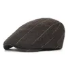 Beret Fall/Winter 2023 Poliester Vintage Plaid Keep Warm News Flat Nail Hat Mężczyzna i żeńska malarz Beret 111 G230612