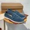 Designer-Luxus-Flats zum Hineinschlüpfen mit dicker Sohle und Schnalle, flacher Trainer, Sommer-Charms, Walk-Loafer, Freizeitschuhe für Herren und Damen, Loro-Pianas-Schuhe, runde Zehen-Loafer, mentales Dekor, schick