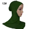 전체 -1pc 43x45cm 플러스 크기 스카프 모자 모자 뼈 hijab hijab 이슬람 머리 마모 목 상자 덮개 아래의 모달 무슬림 20 col259e