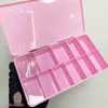 Falska naglar rosa tomma konstgjorda naglar Tip Gel x Förlängning Förpackning Förvaringslåda Rhinestones ädelstenar Holder Case Organizer 11 Grids 230609