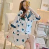 Kvinnors sömnkläder 2023 Nightdress Kvinnor Summer Thin Short Sleeve Nightwear Chiffon Sexig Lovely Ice Nightlown Home Wear Sleeping Dress