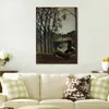 Jungle Animals Canvas Wall Art Hand Painted View of Saint Cloud Henri Rousseau Painting for Sale High Quality