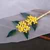 Pinzas para el cabello, palitos de flores de Osmanthus amarillo dulce para mujer, tocado Hanfu chino a la moda, horquillas, joyería para la cabeza