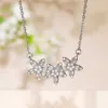 Hänge halsband enkla eleganta kvinnor halsband bröllopsfest lyxiga kristall kubik zirkon estetiska dams tillbehör heta smycken R230612