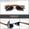 KINGSEVEN High Quality Natural Zebra Wood Temple+Alloy Frame Men Sunglasses Women UV400 Sun Glasses HD Polarized Lens Eyewear L230523