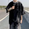 T-shirts pour hommes Foufurieux Summer Men Casual Tie-Dye T-shirts Streetwear Hip Hop Chemise surdimensionnée Harajuku Tie Dye 2023 T-shirt ample à col rond