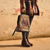 Sac à dos Vintage artistique brodé femmes toile sacs à dos à la main broderie florale sac à dos cartable Denim sacs de voyage Mochila J230517