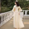 Этническая одежда винтажная подружка невесты Weddng Платье для вечеринки в китайском стиле Cheongsam Sets Vestidso Women Элегантный мандаринский воротник вышитый Qipao