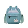 Sacs de soirée dessin animé oreille Messenger sac pour femmes mignon Nylon étudiant épaule multifonctionnel voyage téléphone portable clé petit carré