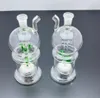 Glass Pipes Smoking Manufacture Hand-blown hookah Classic Apple Top and Bottom Sand Core Glass Water Smoke Bottle with Good Filtration Performance