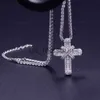 Pendant Necklaces Pendant Necklaces Classic Cubic Zirconia Cross Necklace For Men Women Fashion Gold Silver Color CZ Tennis Chain Hip Hop Gifts J230612