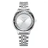 腕時計高級デザイナークォーツ女性ステンレススチールレディースウォータープルーフ女性腕時計レディースフェムラブギフト