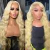 13x6 HD Blonde Lace Frontal Human Hair Wigs Brazilian Remy Color Body Wave 13x4 Lace Front Wigs for Women