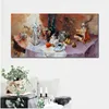 Figurativ duk Abstrakt konstkaffe still liv handmålade konstverk romantiska husdekor