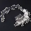 Bruiloft Haar Sieraden Witte Bloem Sieraden Tiara Vrouwen Hoofdband met Kam Bruids Voor Bruid R230612