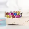 Hoop Huggie Allnoel 925 Srebrne srebrne kolczyki dla kobiet kolorowe cyrkon Rainbow Crystal Brincos Pendientes Prezenty biżuterii 230609